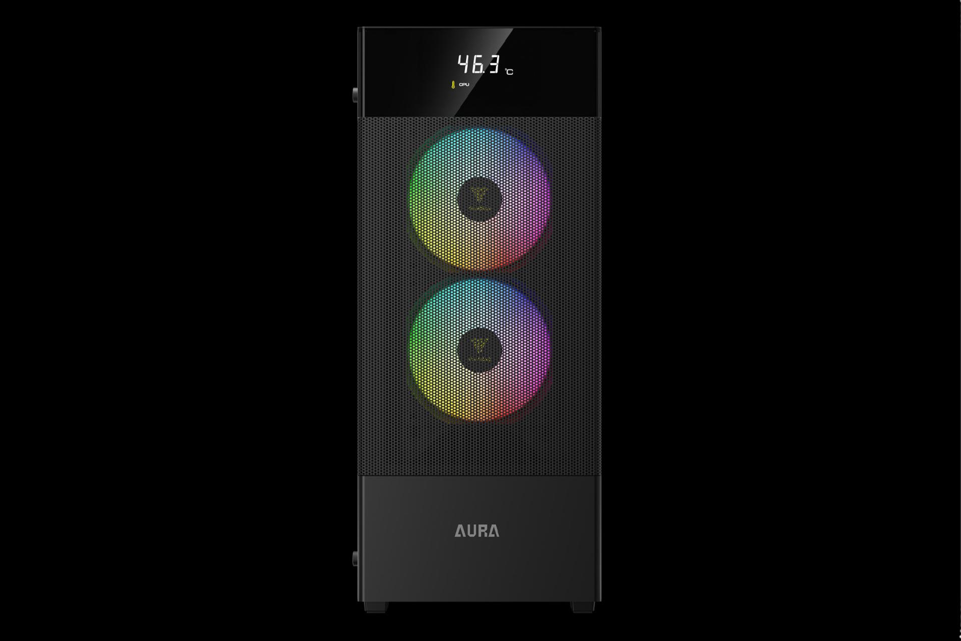 کیس کامپیوتر گیم دیاس AURA GC5 ELITE ARGB نمای روبرو
