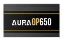 نمای پنل کناری پاور کامپیوتر گیم دیاس AURA GP650 با توان 650 وات با نمایش لوگو