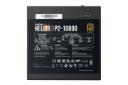 نمای بالای پاور کامپیوتر گیم دیاس HELIOS P2-1000G با توان 1000 وات با نمایش برچسب اطلاعات