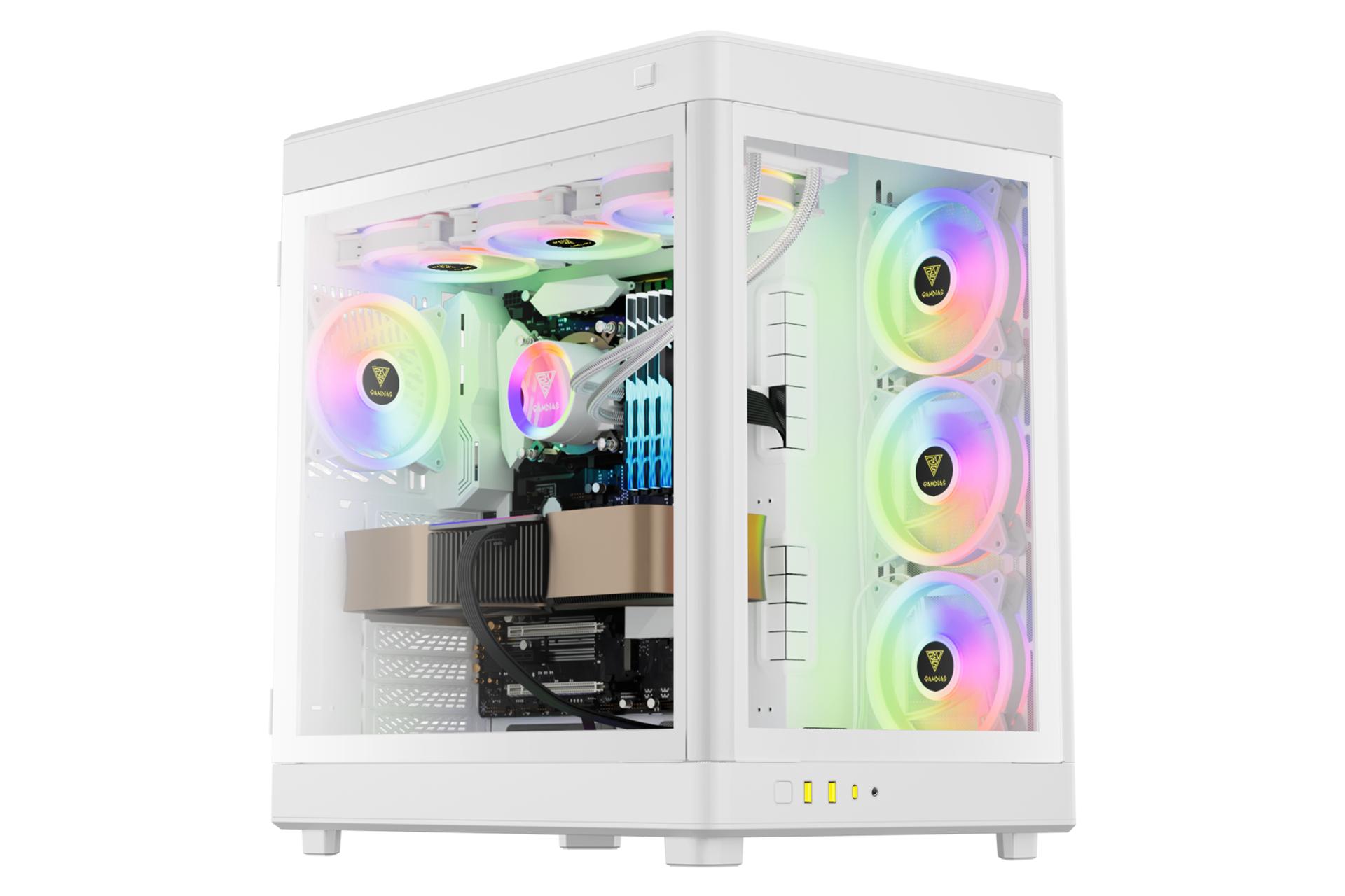 کیس کامپیوتر گیم دیاس NESO P1 رنگ سفید خالص
