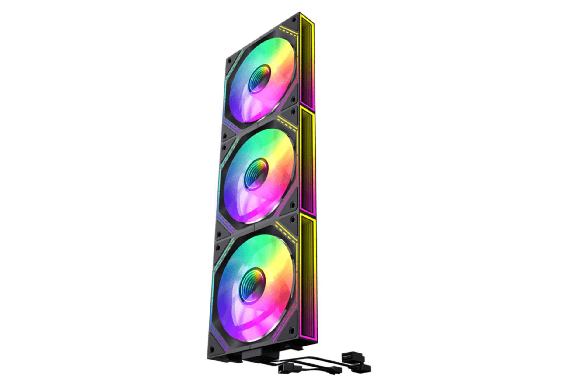 فن کیس گیم‌ مکس FN12A-S3I-B بسته 3 عددی رنگ مشکی 