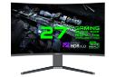نمای جلو و لوگوی مانیتور گیم مکس 27 اینچ مدل GMX27C165Q