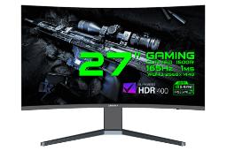نمای جلو و لوگوی مانیتور گیم مکس 27 اینچ مدل GMX27C165Q