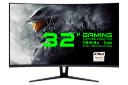 نمای جلو و لوگوی مانیتور گیم مکس 32 اینچ مدل GMX34CKXQ