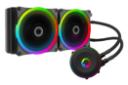 نمای کناری خنک کننده مایع گیم مکس GAMEMAX ICEBURG 240 Rainbow