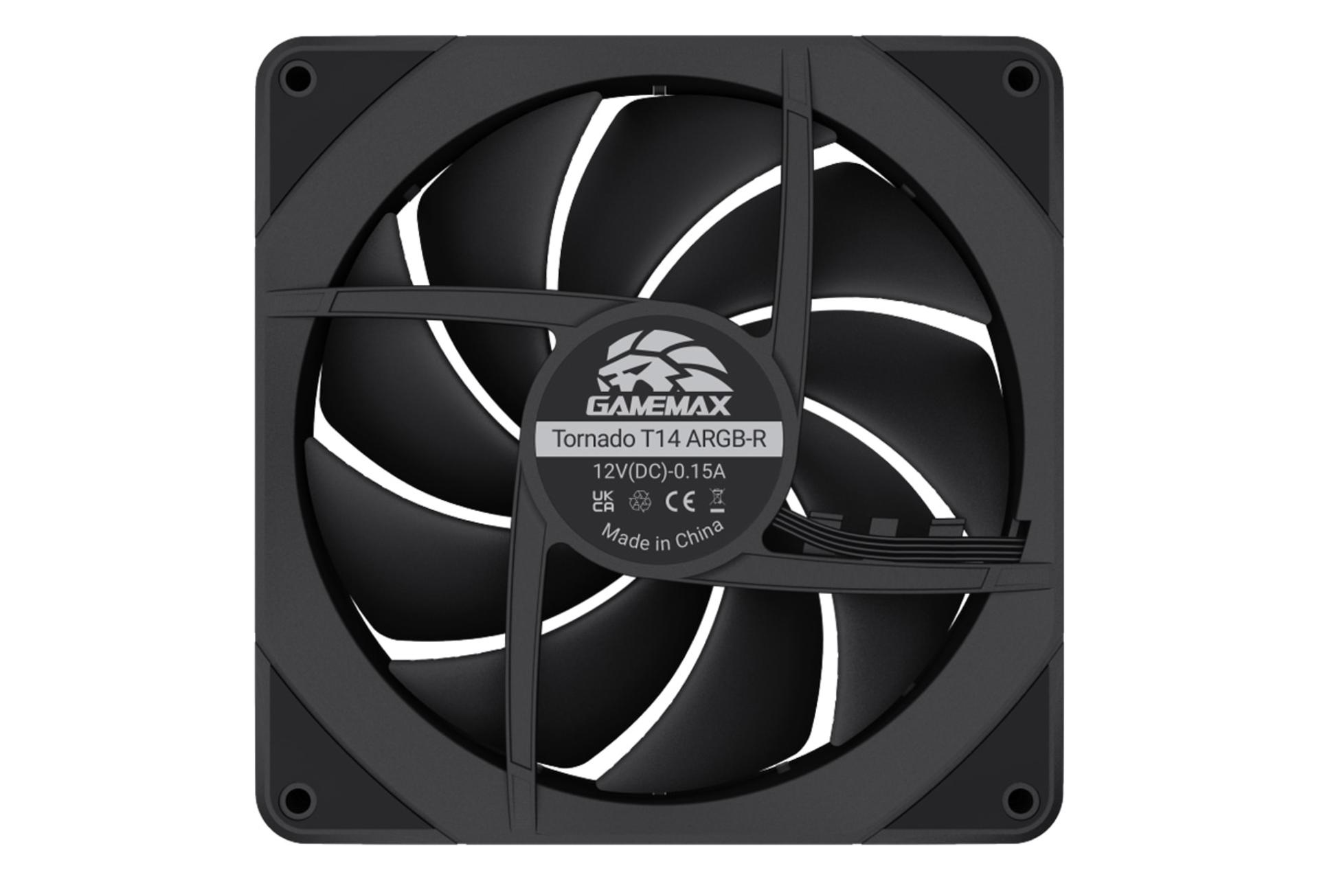 پشت فن کیس گیم‌ مکس GameMax Tornado T12 ARGB-R