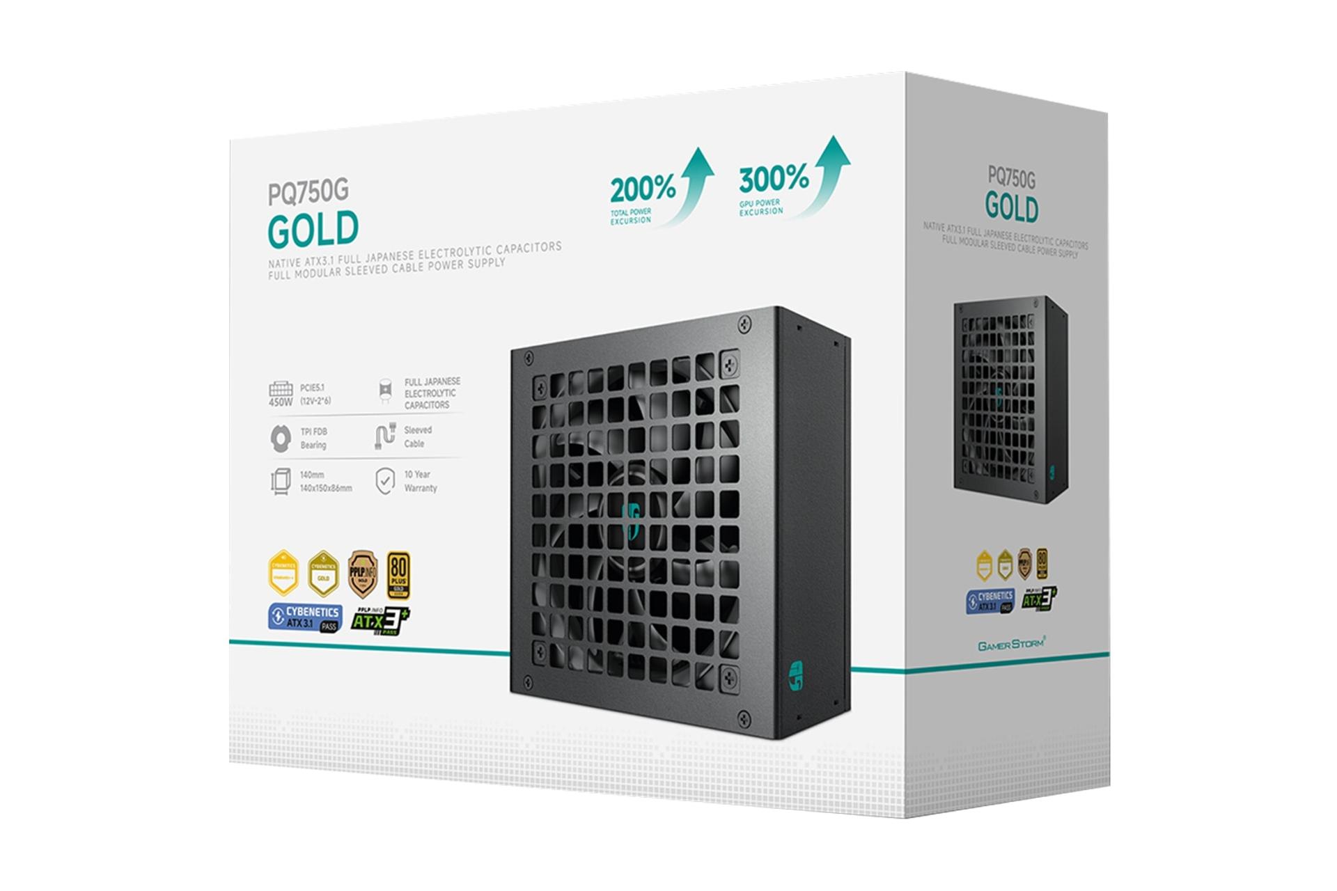 جعبه پاور کامپیوتر گیمر استورم GamerStorm PQ750G 750W