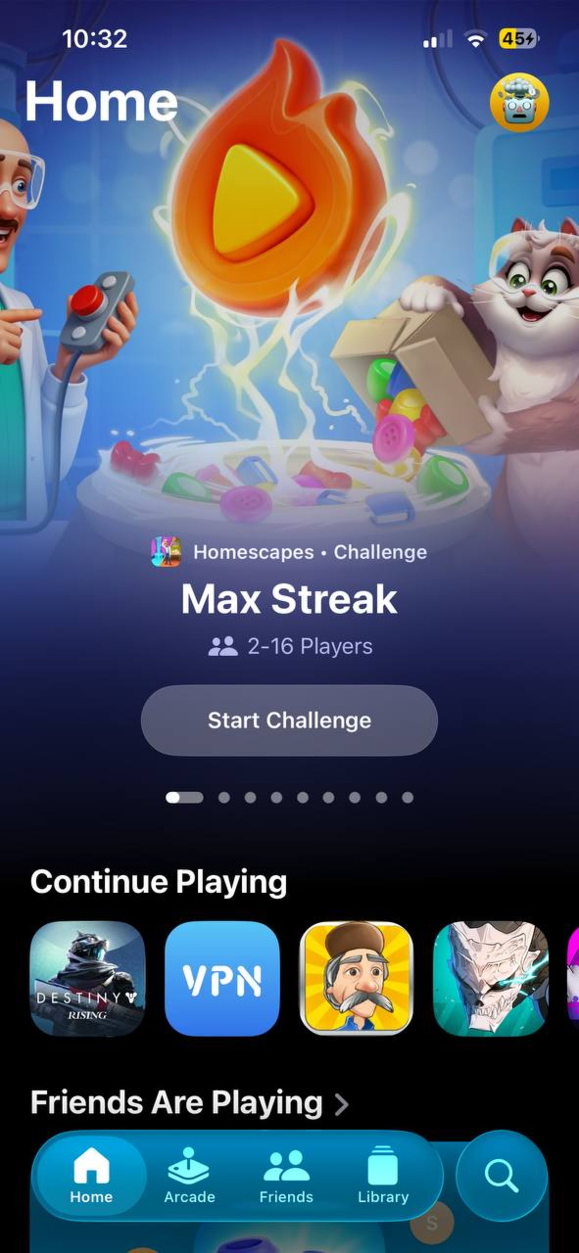 اپلیکیشن Games در iOS 26