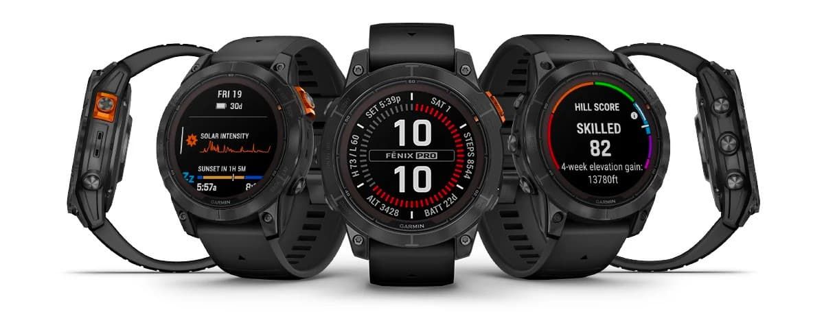 ساعت گارمین Fenix 7 Pro از نمای جلو مشکی