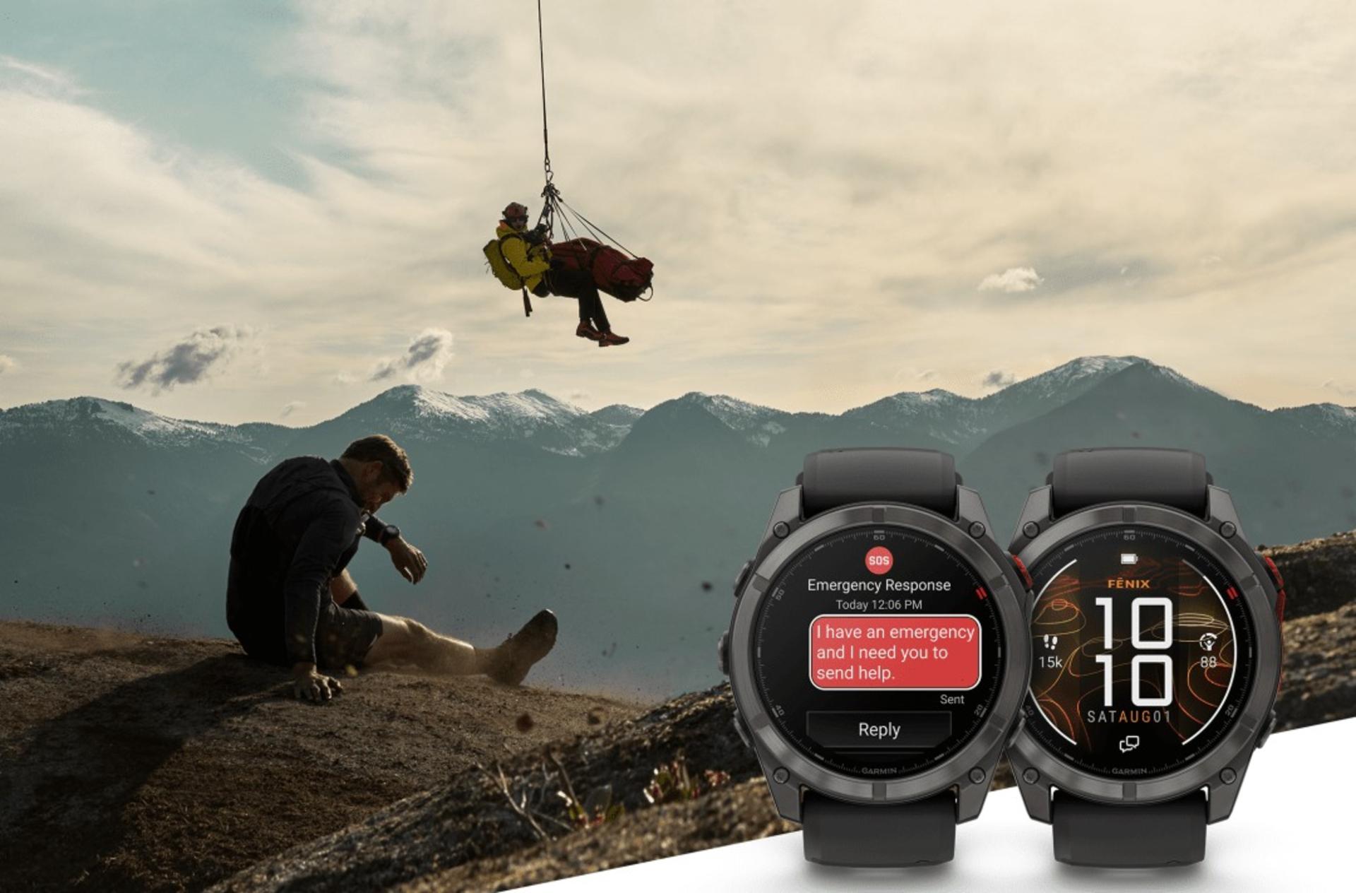 دو عدد ساعت هوشمند Fenix 8 Pro کنار هم