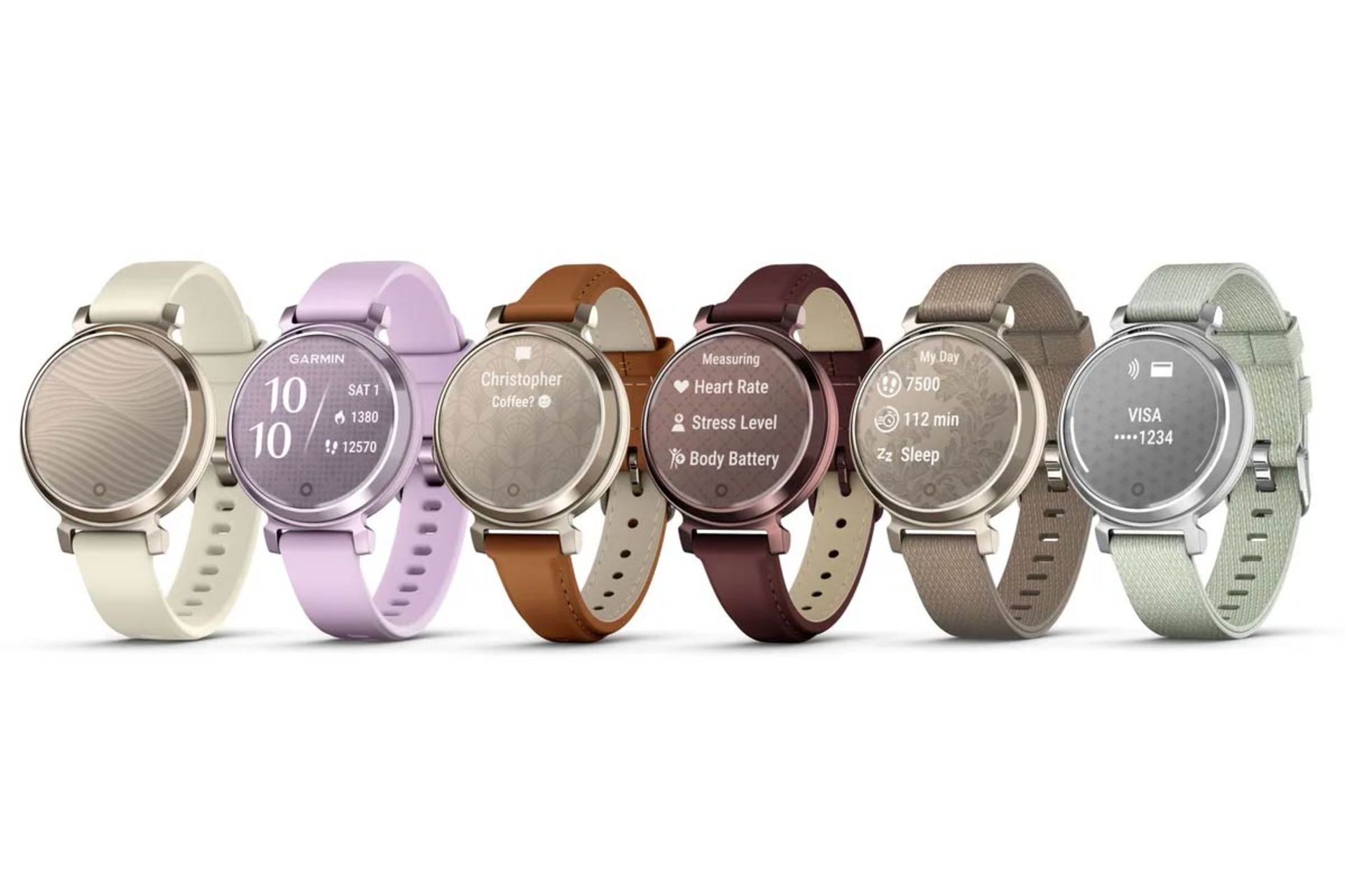 ساعت هوشمند گارمین لیلی ۲ در رنگ‌های مختلف