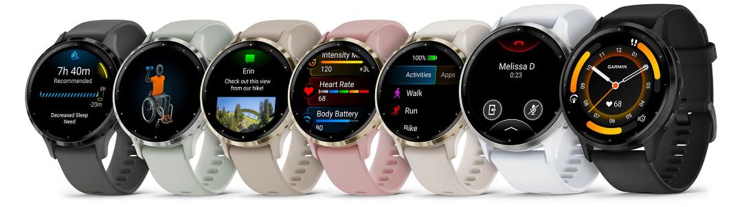 رنگ بندی ساعت گارمین Garmin Venu 3 از نمای جلو