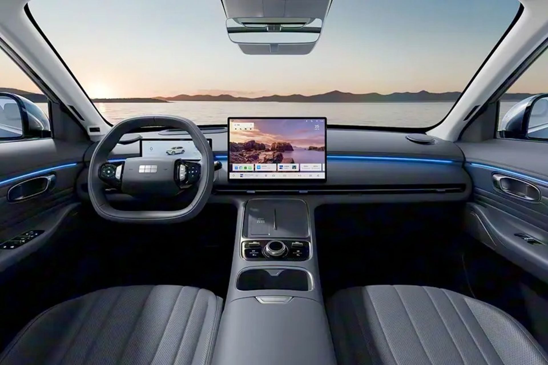 نمای داخل خودرو جیلی استارشیپ ۷