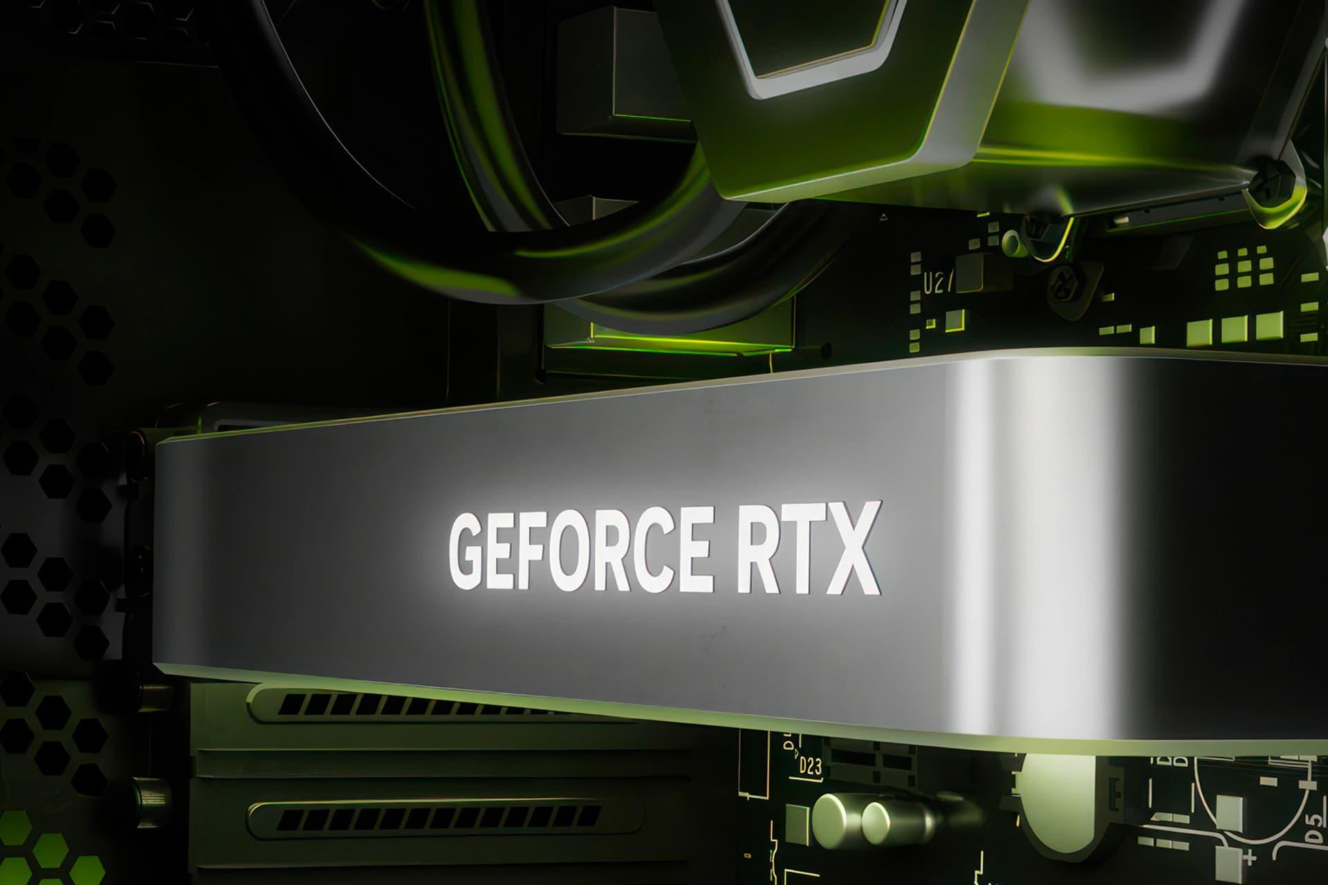 لوگو GeForce RTX روی کارت گرافیک RTX 4060 انویدیا