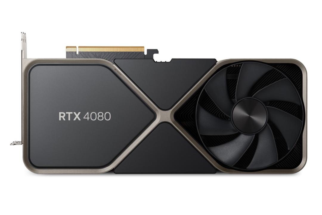 سخت افزار Nvidia RTX 4080 از روبه‌رو