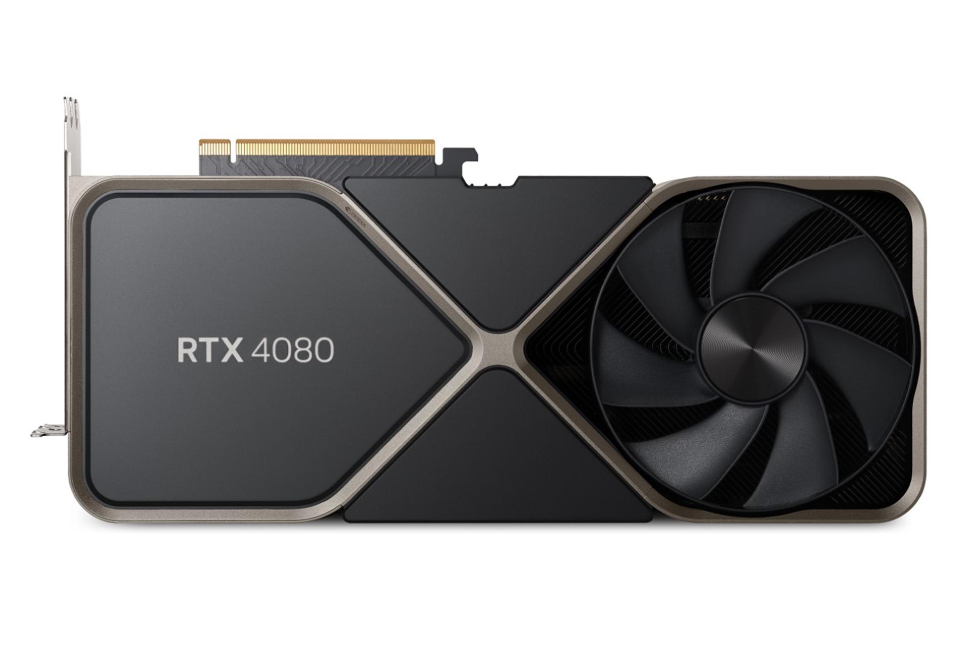 سخت افزار Nvidia RTX 4080 از روبه‌رو