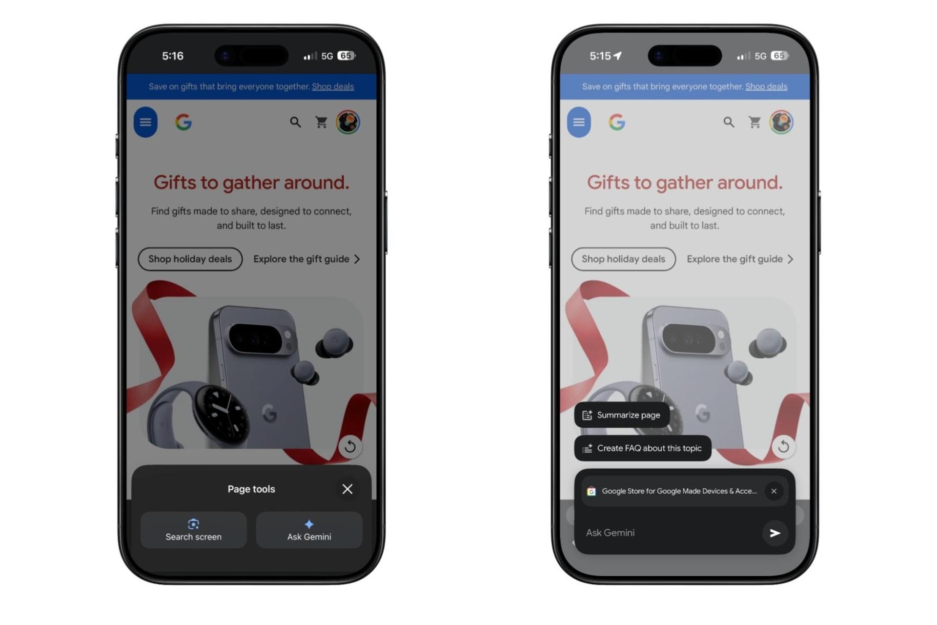 مرورگر کروم در iOS و قابلیت جمنای