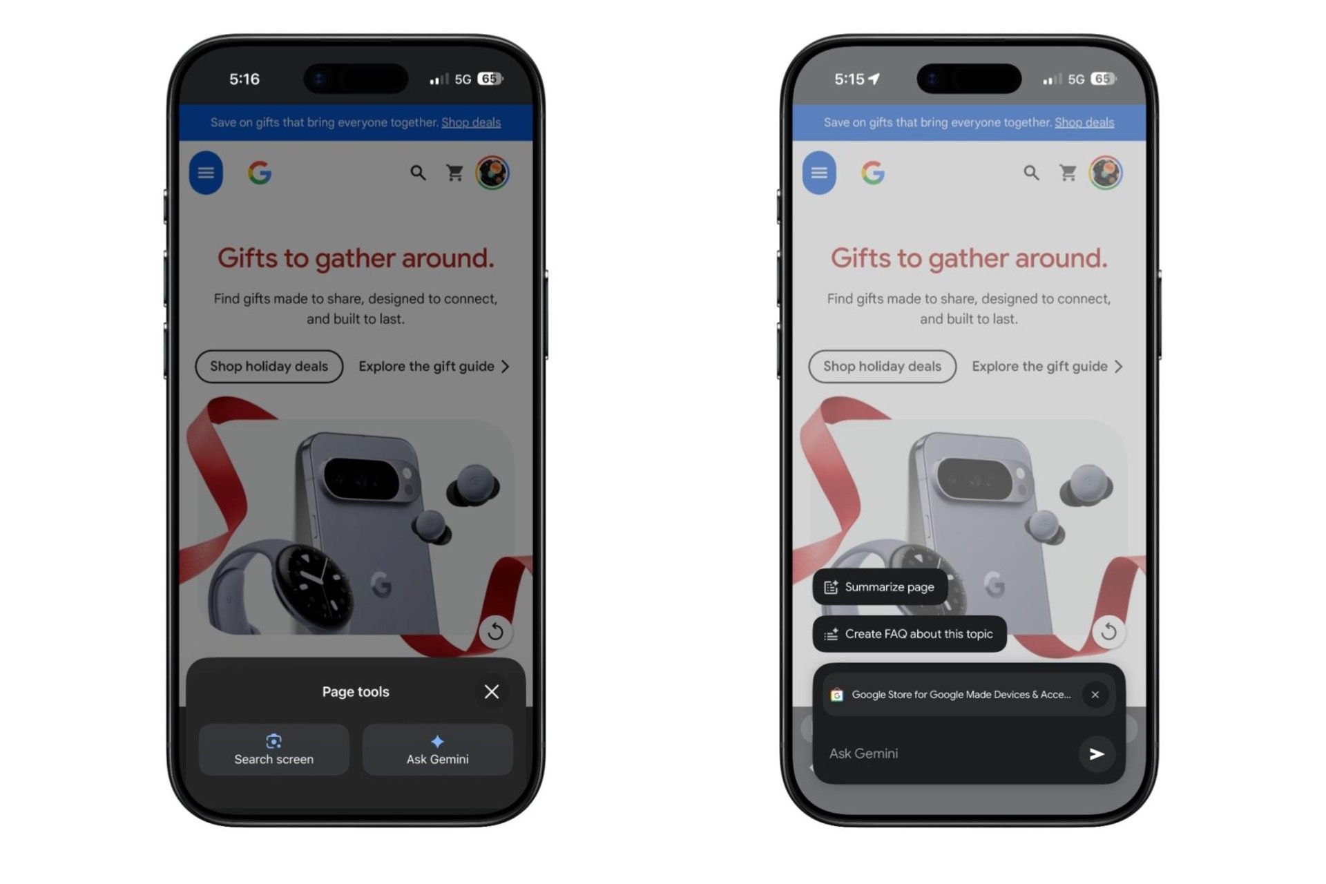 مرورگر کروم در iOS و قابلیت جمنای