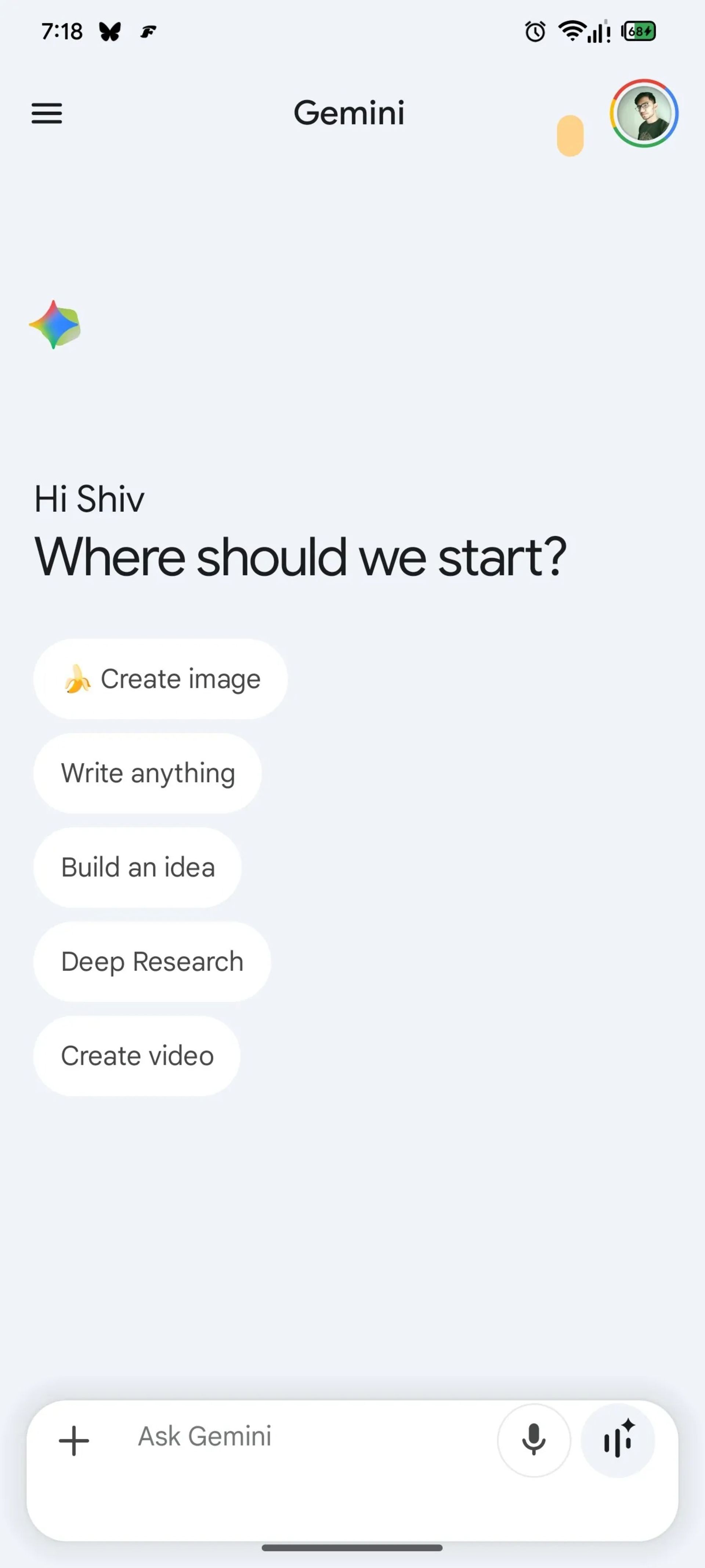 محیط جدید اپلیکیشن جمنای گوگل در حالت آزمایشی
