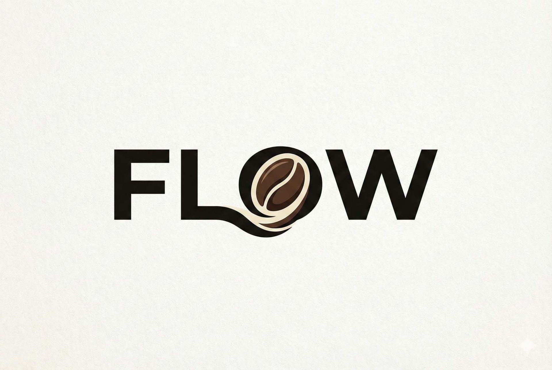 لوگوی کافه به اسم Flow