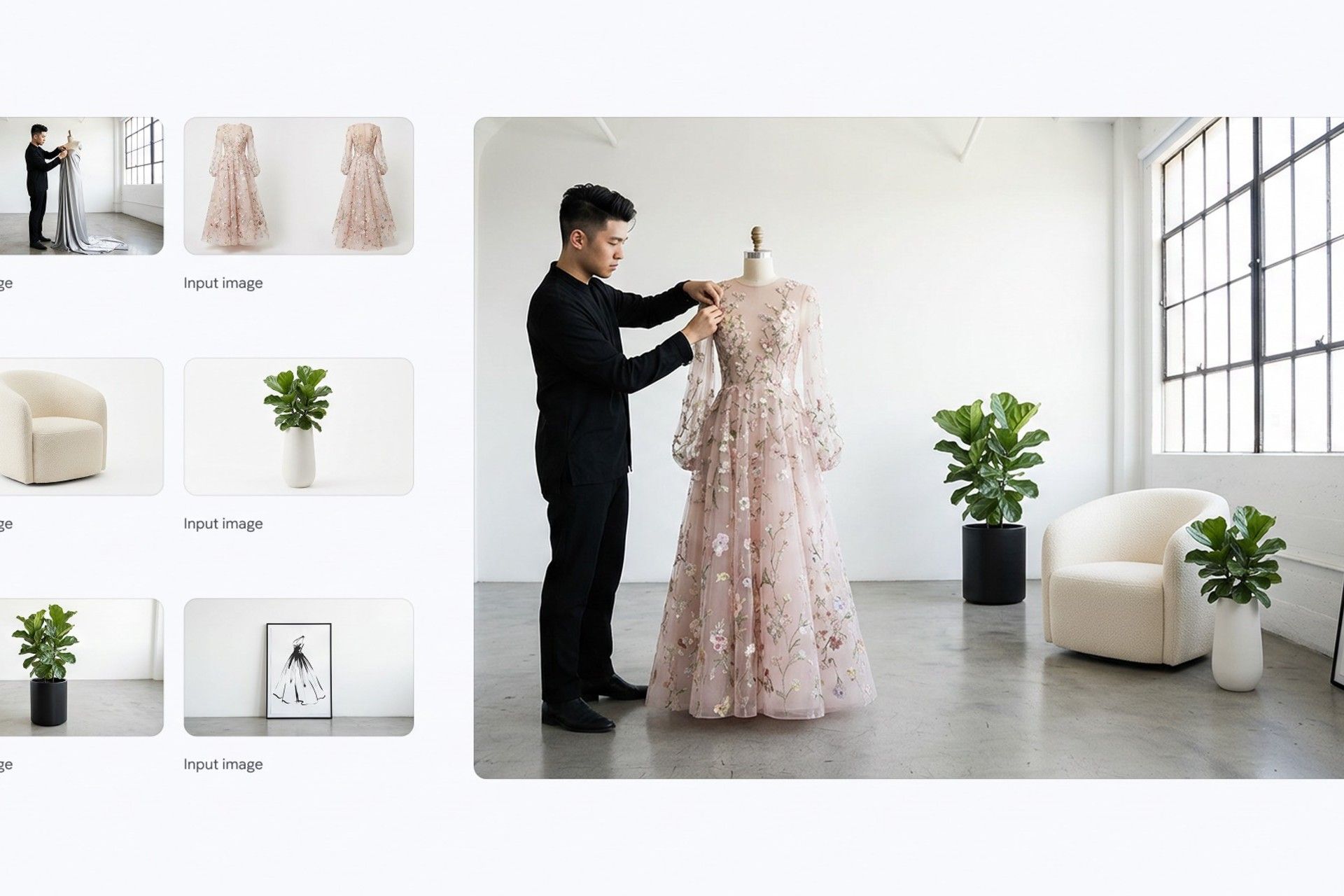 لباس زنانه در دست یک مرد