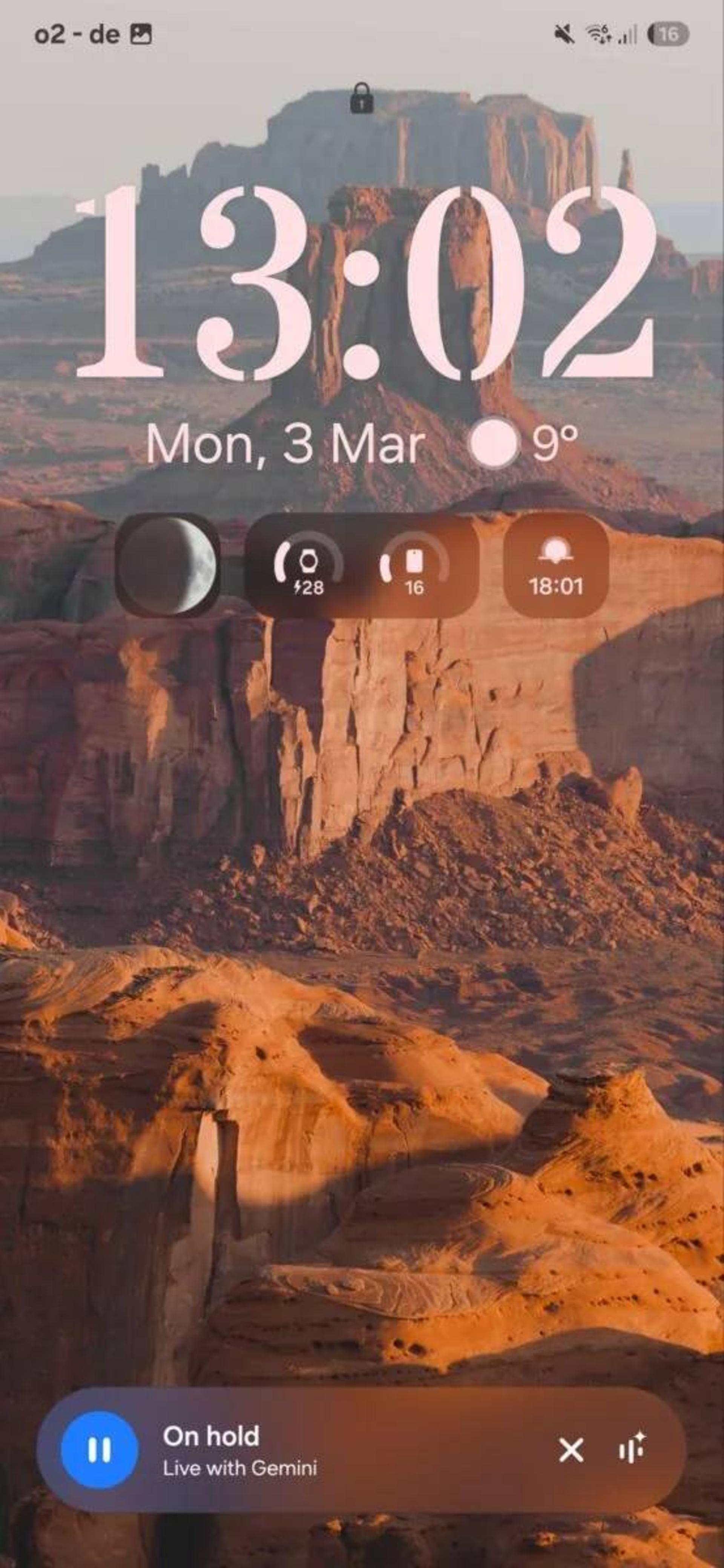 جمینای لایو روی صفحه قفل گوشی سامسونگ با One UI 7