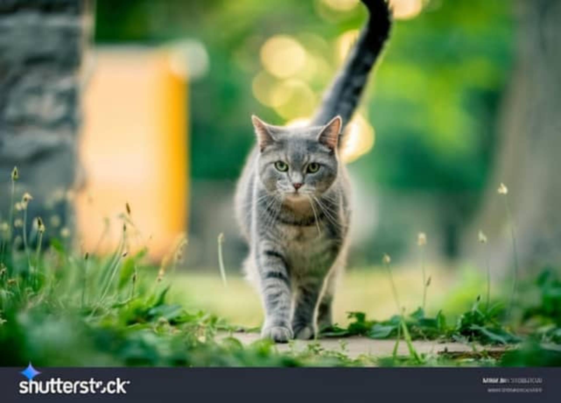 یک گربه از نمای رو‌به‌رو - بدون واترمارک