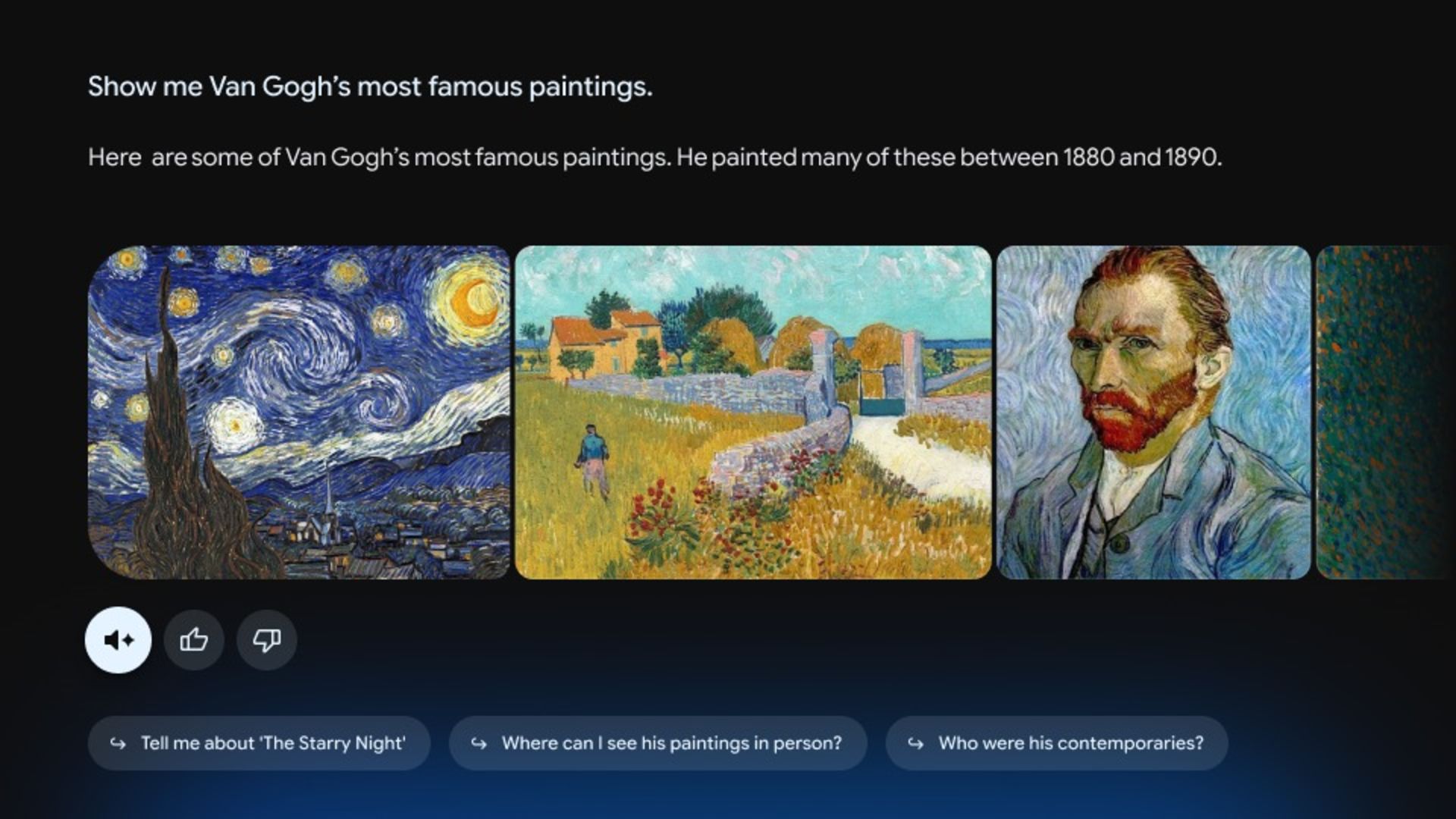 آثار ون گوگ در تلویزیون‌های گوگل تی‌وی