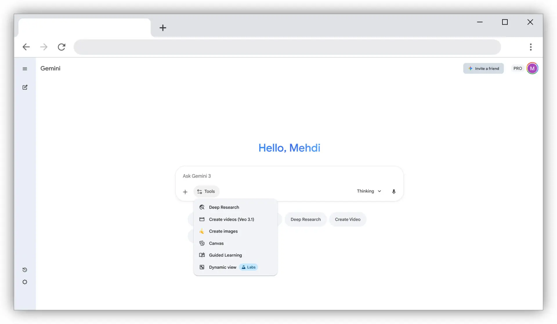 منوی Tools در جمنای وب