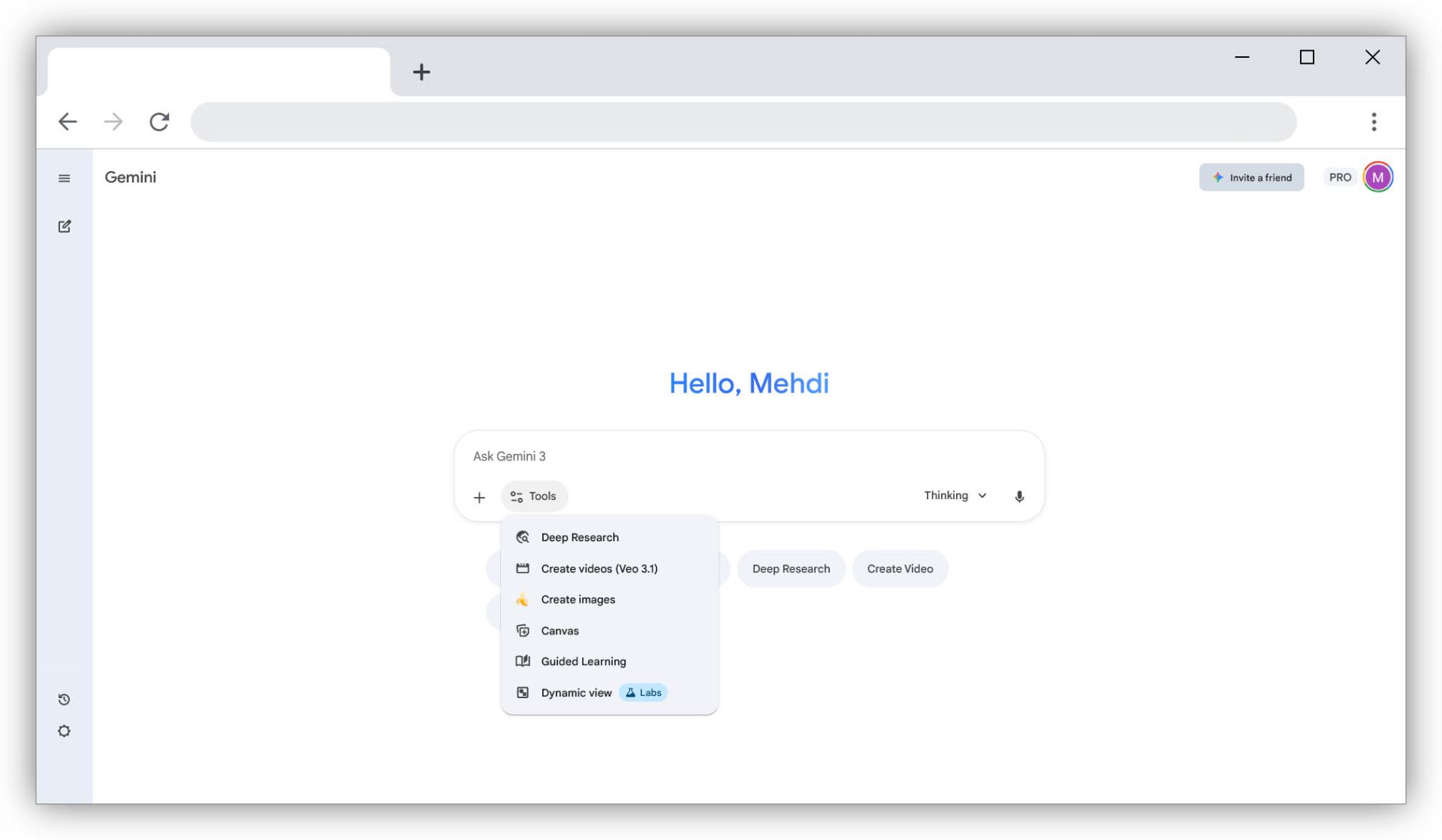 منوی Tools در جمنای وب