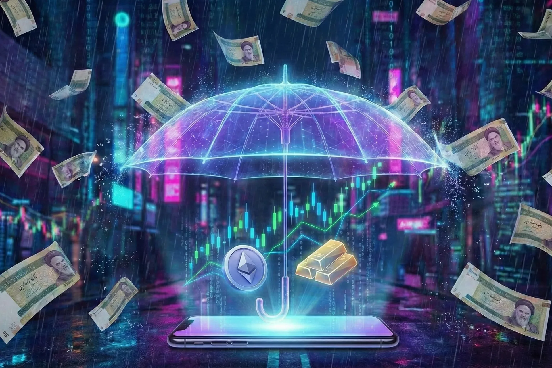 نقدشوندگی، ریال، تتر، بیت‌کوین و طلا