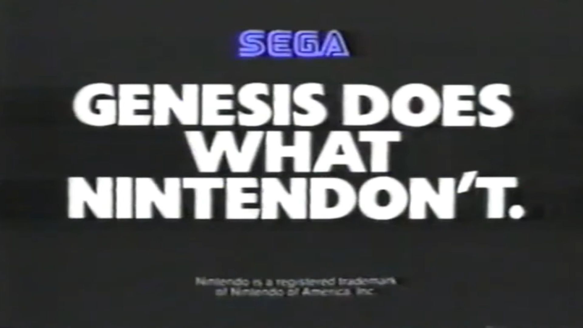 عبارت تبلیغاتی کنسول بازی سگا جنسیس