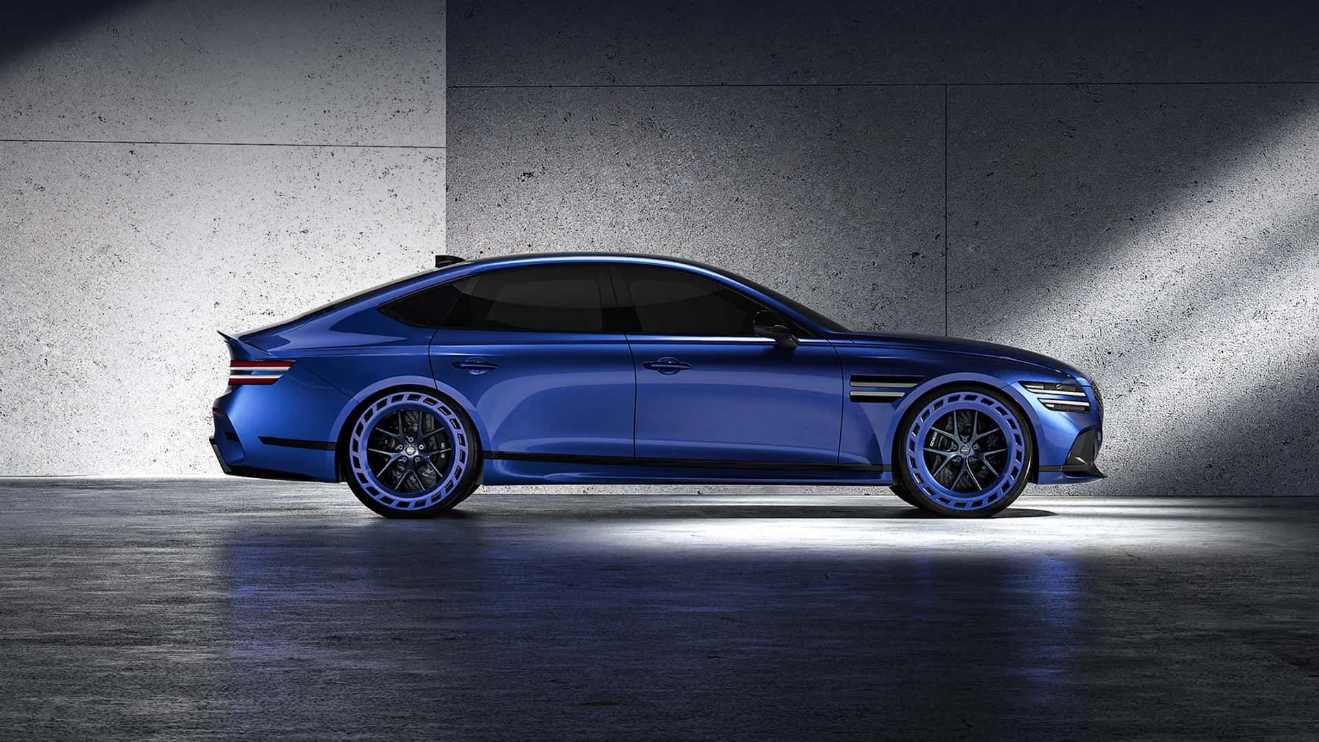 جنسیس G80 ای‌وی مگما کانسپت از نمای کناری 