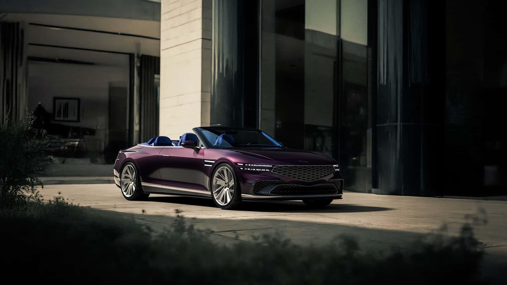 نمای سه‌چهارم خودرو جنسیس X Gran Convertible