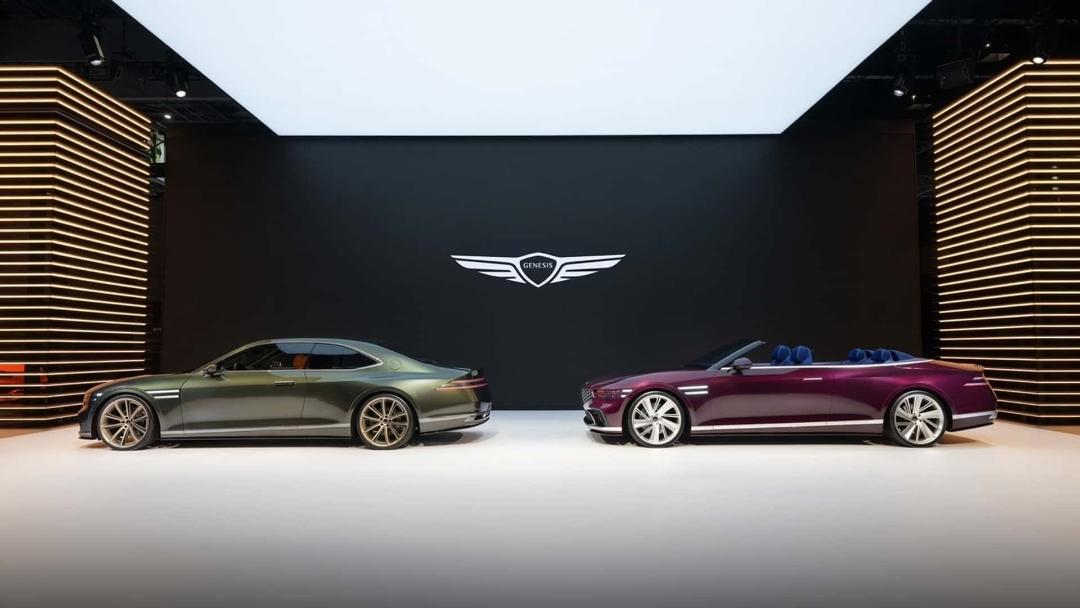 نمای جانبی خودرو جنسیس X Gran Coupe و X Gran Convertible