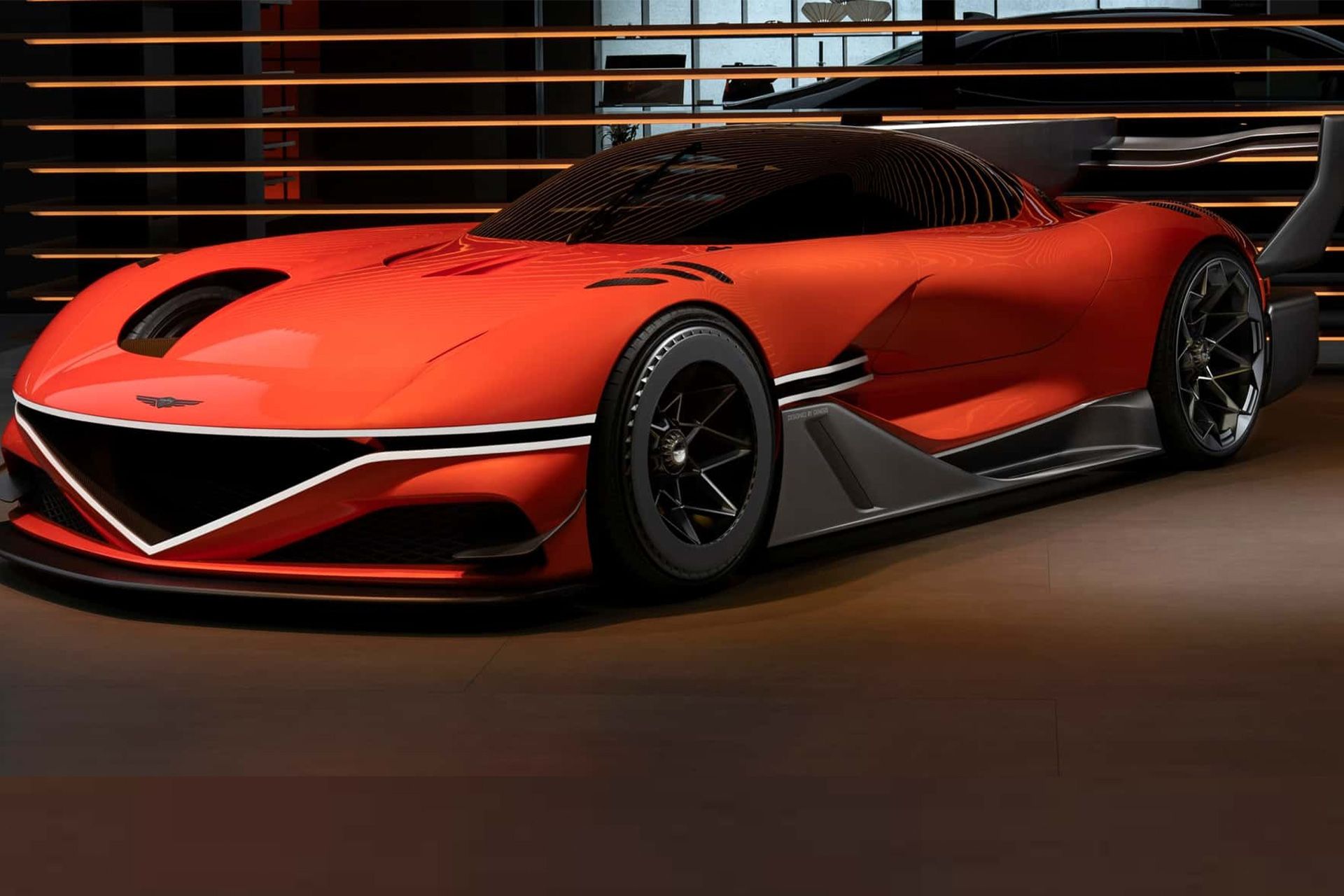 نمای سه‌چهارم جلو خودرو گرن توریزمو جنسیس