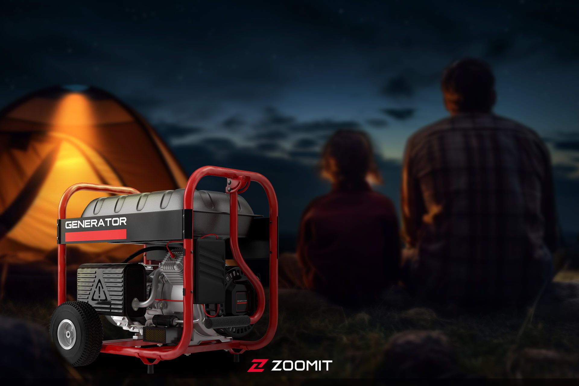 تامین روشنایی چادر در مسافرت با موتور برق