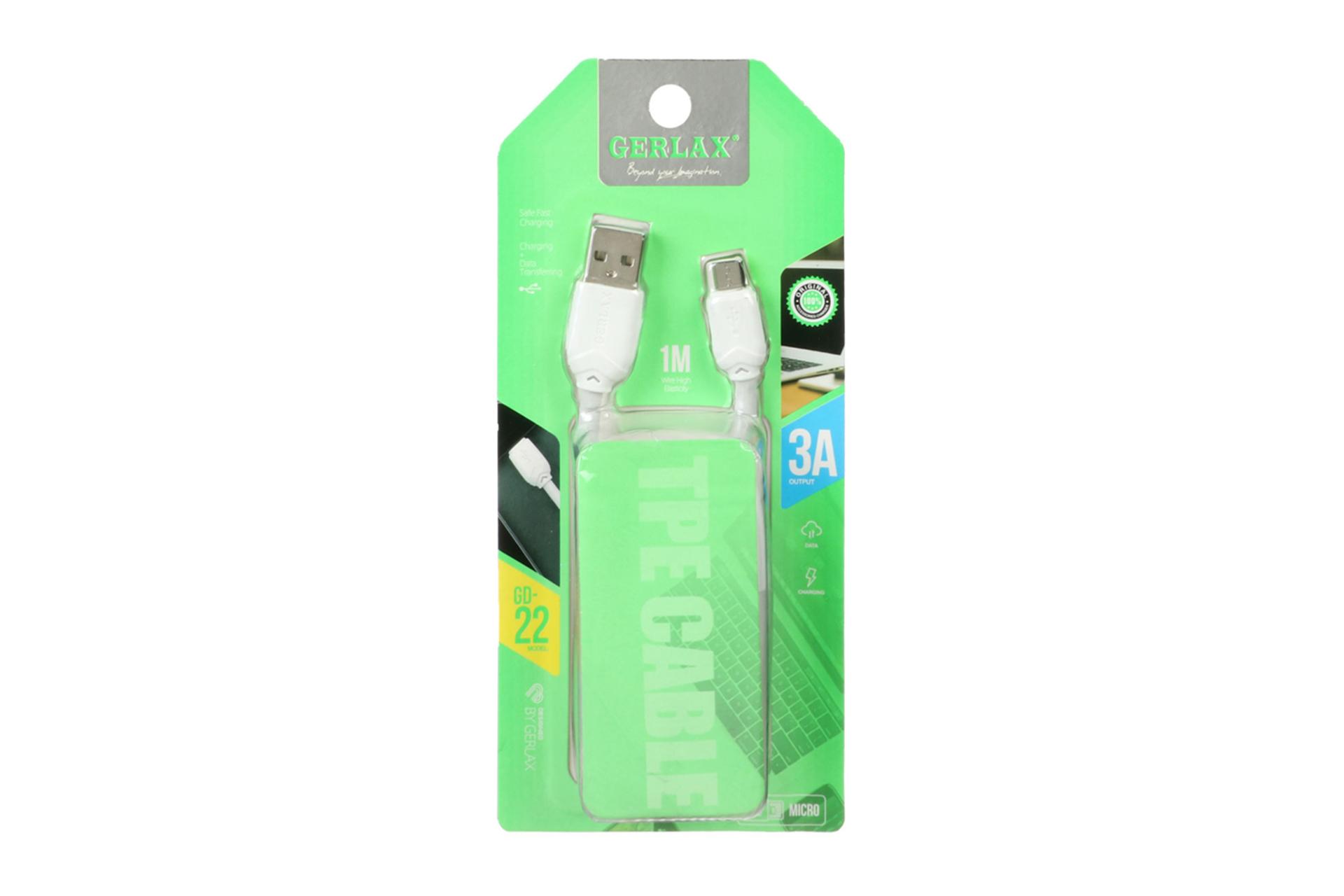 جعبه کابل شارژ USB جرلکس Type-A به Micro-USB مدل GD-10 با طول 1 متر