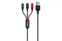 کابل شارژ USB جرلکس Type-A به Type-C+Micro-USB+Lightning مدل GD-36 3in1 با طول 1.2 متر