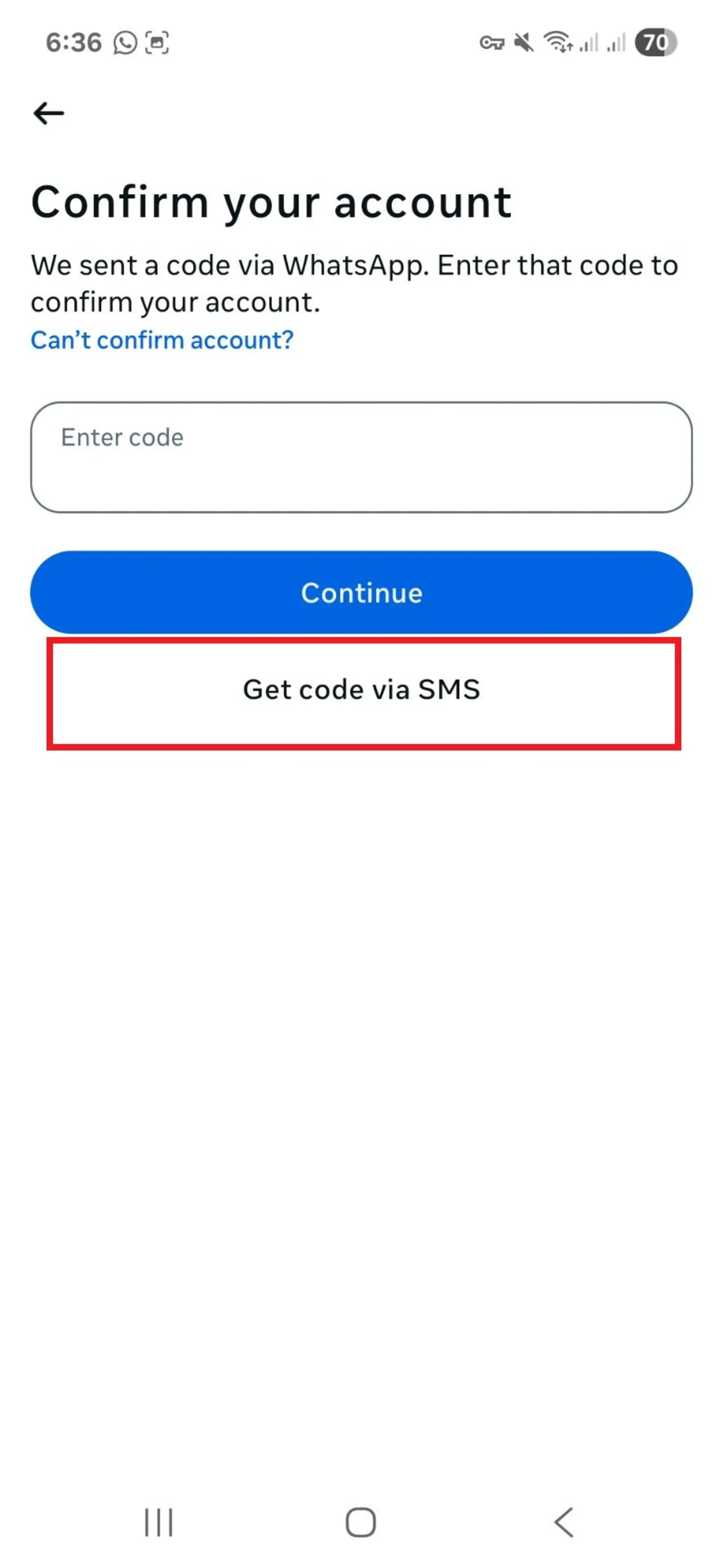ورود به اینستاگرام با اس ام اس 
