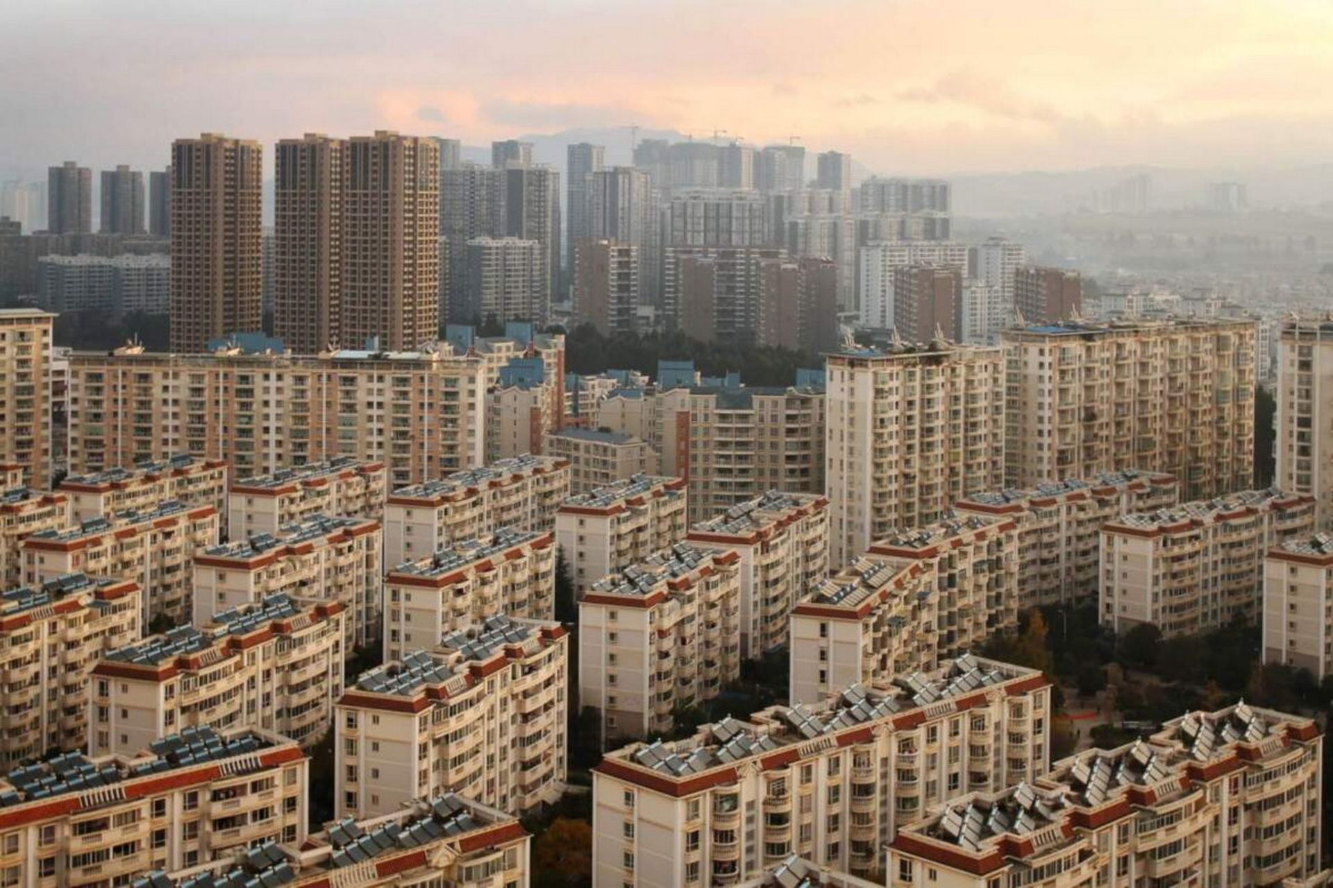 ردیف آپارتمان‌های شهر کانگباشی چین 