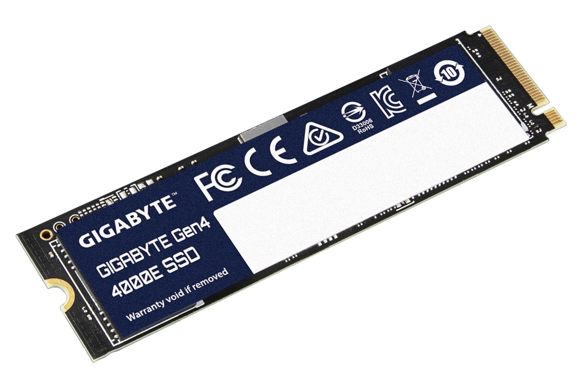 اس اس دی گیگابایت GIGABYTE 4000E NVMe M.2 از نمای کناری