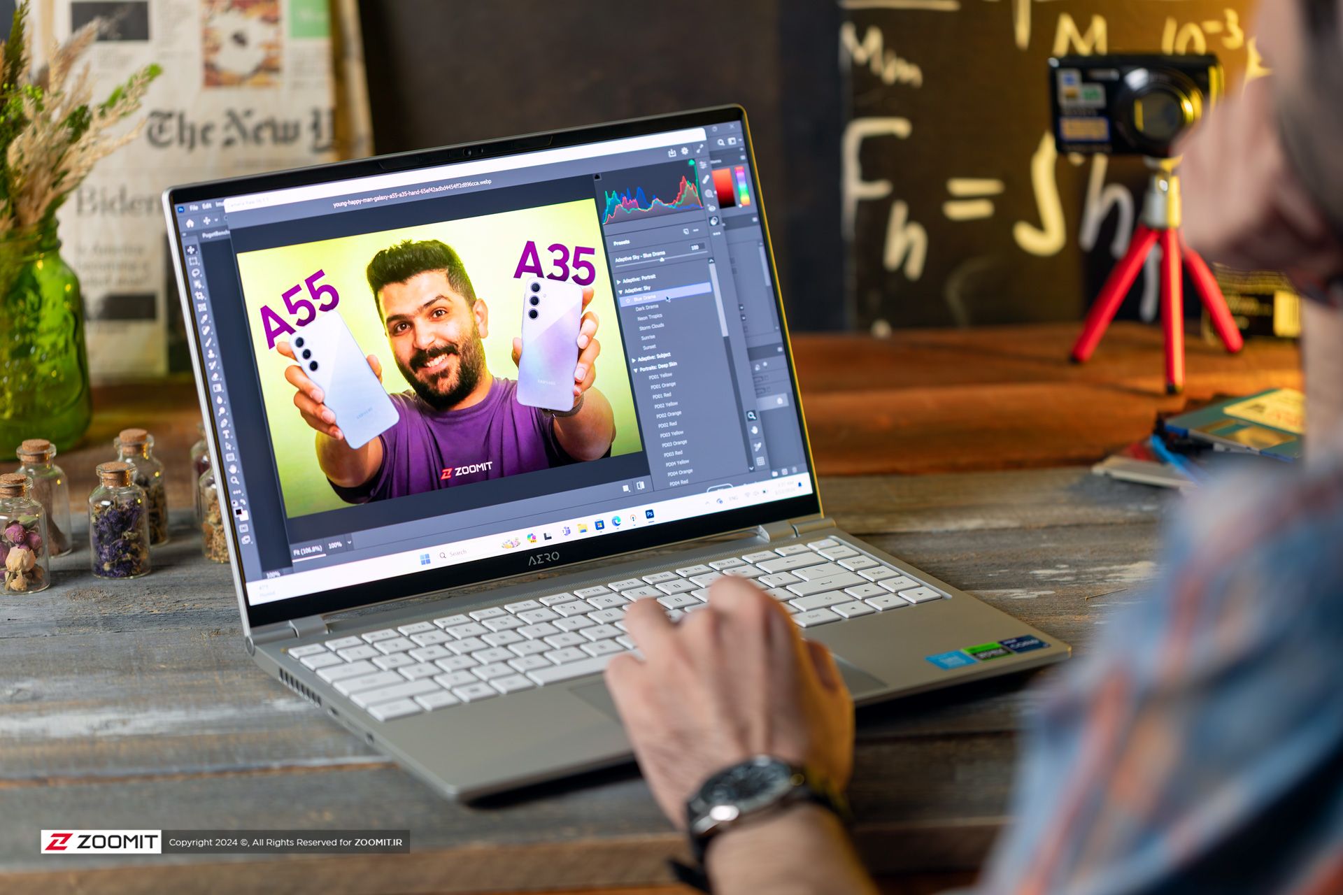 ویرایش عکس روی لپ تاپ گیگابایت AERO 14