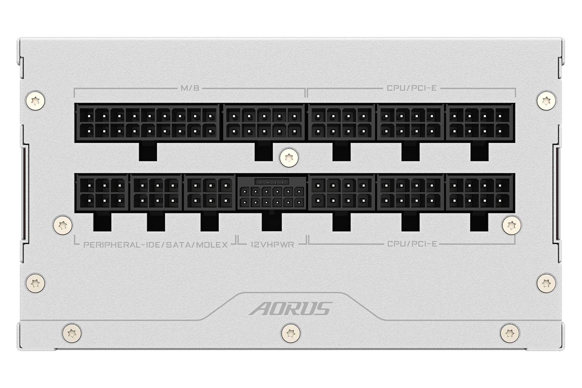 اتصالات پاور کامپیوتر گیگابایت GIGABYTE AORUS ELITE P850W Platinum 850W سفید