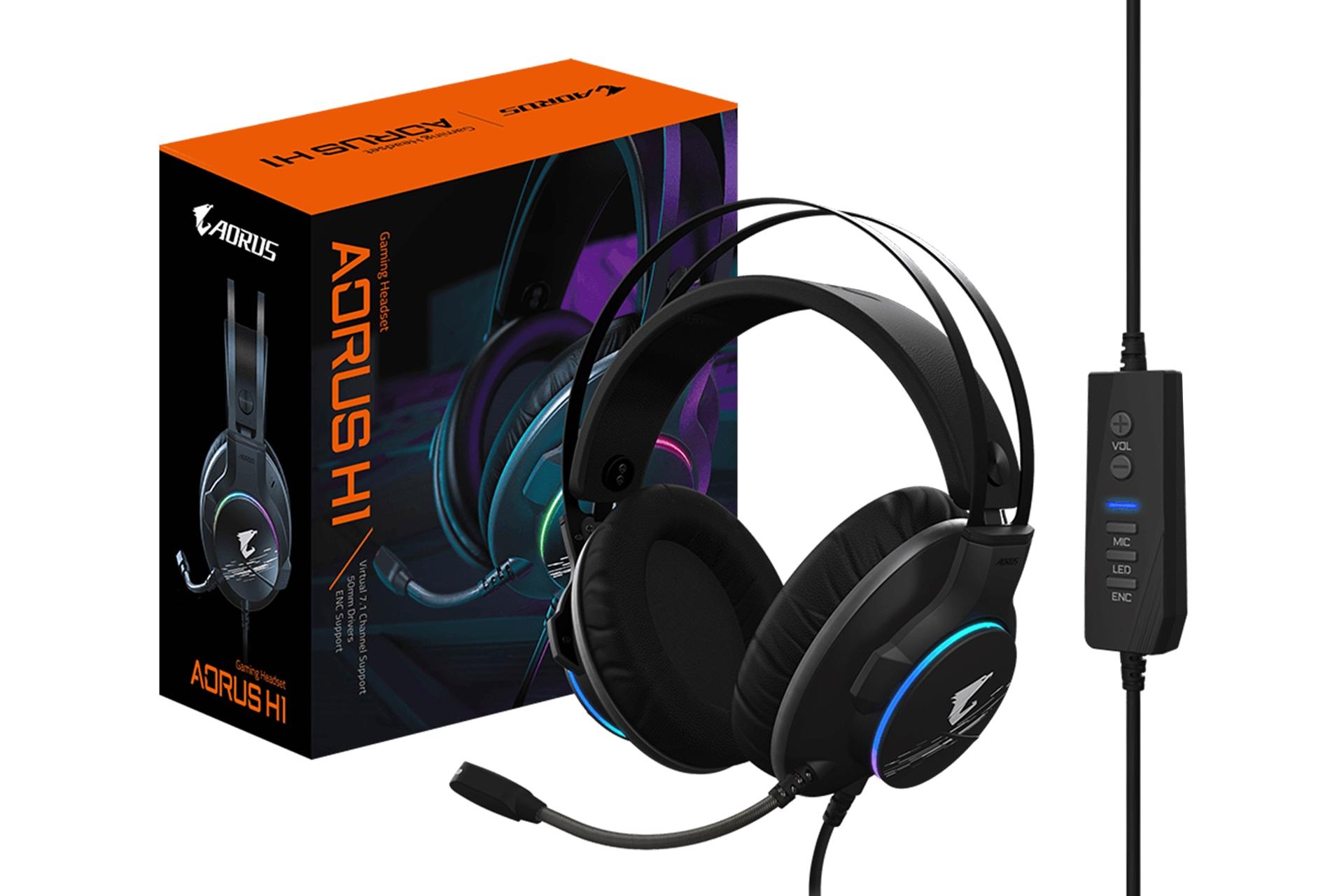 جعبه هدست گیمینگ گیگابایت GIGABYTE AORUS H1
