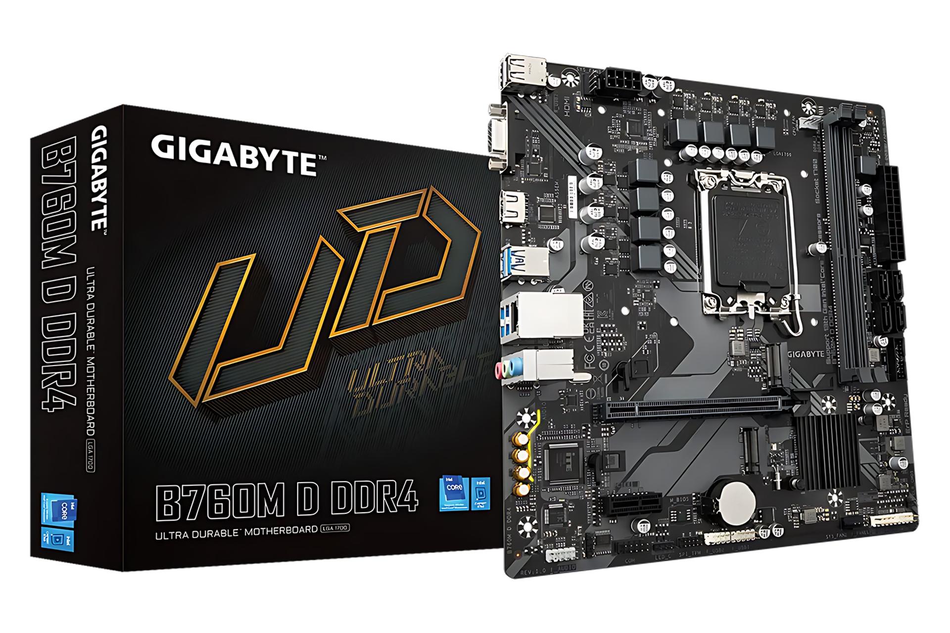 مادربرد گیگابایت GIGABYTE B760M D DDR4 (rev. 1.0) به همراه جعبه
