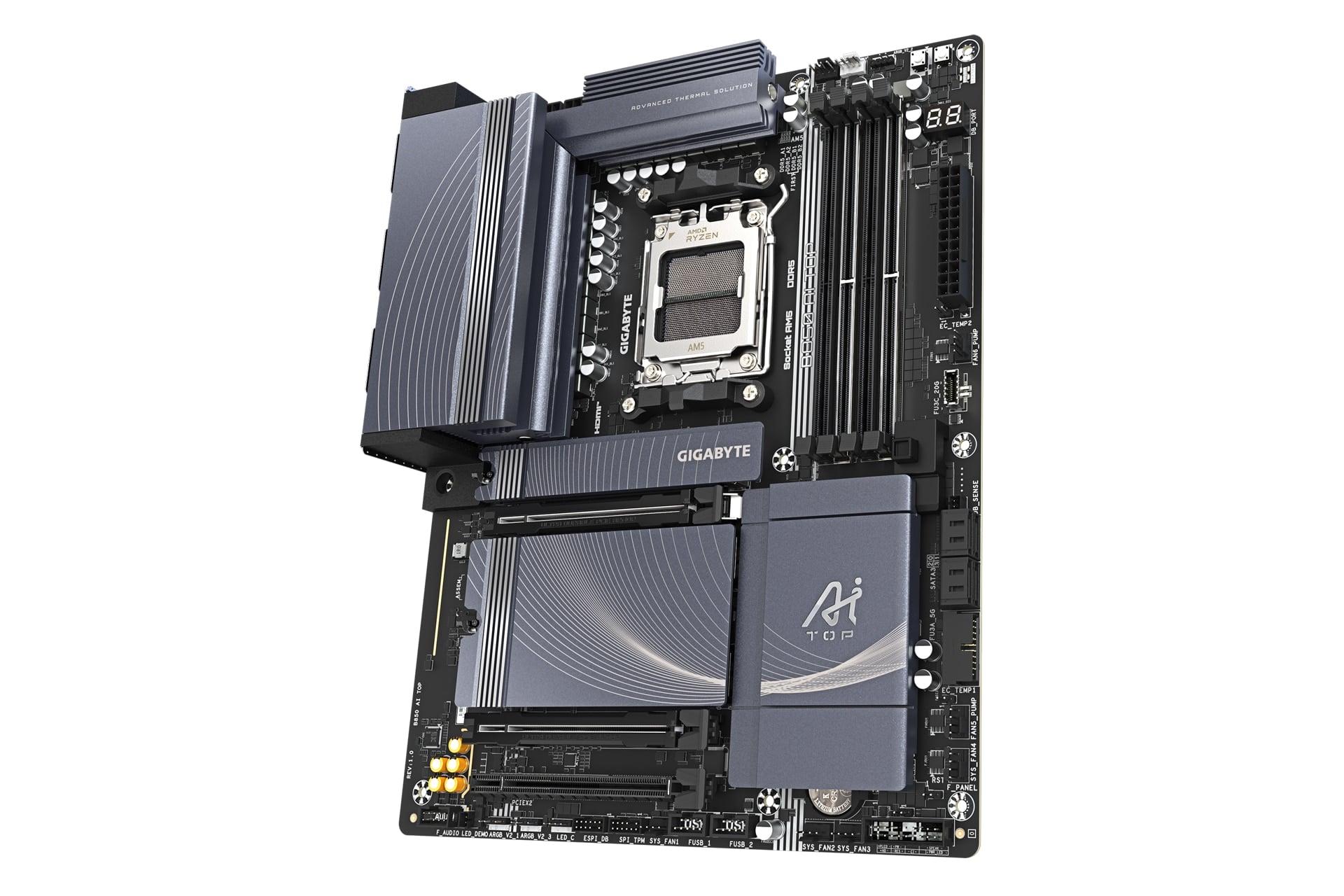 سمت راست مادربرد گیگابایت GIGABYTE B850 AI TOP