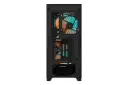 نمای پنل پشت کیس کامپیوتر گیگابایت C301 GLASS V2 با نمایش اسلات های توسعه، شیار درگاه مادربرد، محل قرارگیری منبع تغذیه و خروجی های هوا