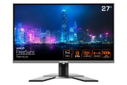 نمای جلو و لوگوی مانیتور گیگابایت 27 اینچ مدل G27F