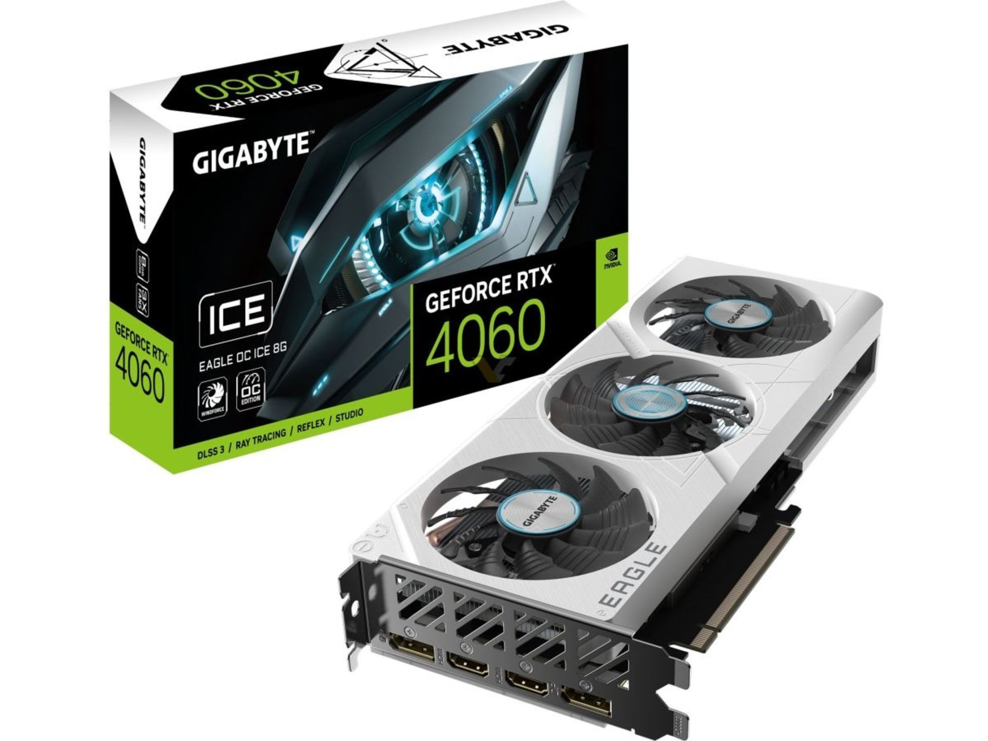 کارت گرافیک سری rtx 40 گیگابایت به رنگ سفید